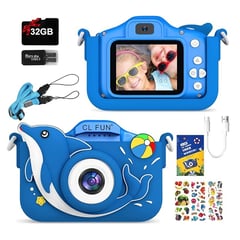 OEM - Cámara Digital para Niños Fotos Videos 1080P FULL HD Azul