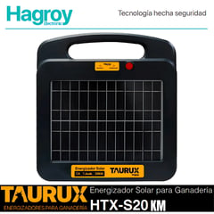 HAGROY - Energizador Solar Taurux HTX-S20 - Hasta 20KM