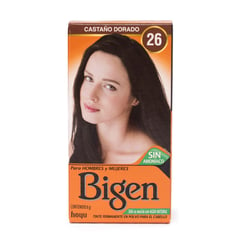 BIGEN - Tinte de Cabello en Polvo Castaño Dorado 26 Sin amoníaco