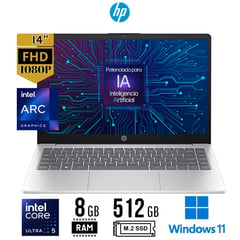 HP - LAPTOP 14-ep1001la, 14" FHD IPS Core Ultra 5 125H 8GB 512GB SSD W11