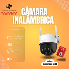 IMOU - CAMARA IP WIFI EXTERIOR 4MP 2K GIRATORIO INCLUYE MICRO SD DE 64GB-