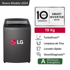 LG - LAVADORA WT19BVTB 19 KG TURBODRUM CARGA SUPERIOR NEGRO