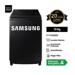 SAMSUNG - Lavadora EcoBubble 19KG Negra WA19CG6441BVPE