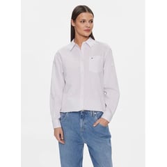 TOMMY HILFIGER - BLUSA TJW BOXY STRIPE LINEN SHIRT