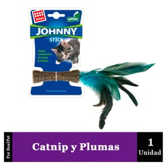 GIGWI - Catnip para Gatos Johnny Stick un lado de pluma natural