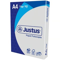 GENERICO - Papel bond A4 de 75gr. paquete 500 hojas - Justus