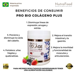 NUTRAFOOD - Colágeno Hidrolizado Plus sabor frutos rojos 500gr x 2 unidades