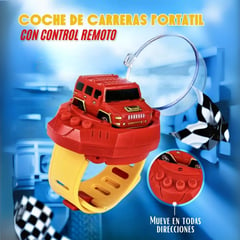 GENERICO - CARRITO DE CARRERAS PORTATIL CON CONTROL REMOTO ROJO