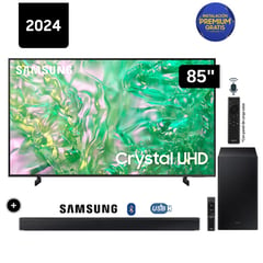 SAMSUNG - Televisor LED Smart TV 85 Crystal UHD 4K- UN85DU8000GXPE+ Soundbar HW - C450