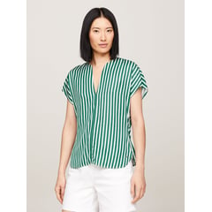 TOMMY HILFIGER - BLUSA FLUID STRIPE VN SS BLOUSE