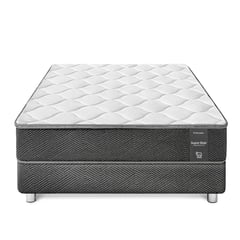 PARAISO - Cama Box Tarima Super Star King + 2 Almohadas + Protector