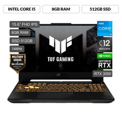 ASUS - Gamer Intel Core i5 12500H RTX3050 8GB 512GB SSD TUF Gaming F15 12°Gen 156 FHD