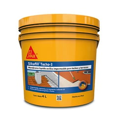 SIKA - Impermeabilizante para techos acrílico Sikafill Techo-3 Rojo Teja x 4L