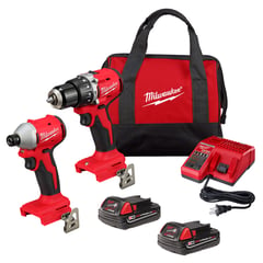 MILWAUKEE - Combo Taladro y Atornillador de impacto industrial M18 3610-259