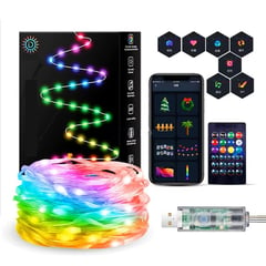 GENERICO - Luces Arbol Navidad Rbg Multicolor Led Con Control APP SMART