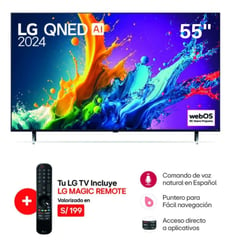 Televisor Qned 4K 55 Smart TV con Thinq AI 55QNED80TSA