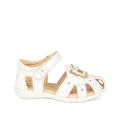 RABBIT - Sandalia D'orsay Casual MIA-2506 Blanco Cuero