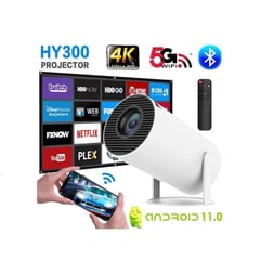 GENERICO - Proyector Portátil HY300 Smart 4K Android11 con Wifi y Bluetooth