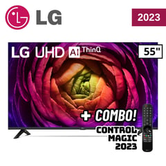 LG - TELEVISOR 55 SMART TV THINQ AI WEBOS HUB 4K UHD LED - 55UR7300PSA + CONTROL MAGIC 2023