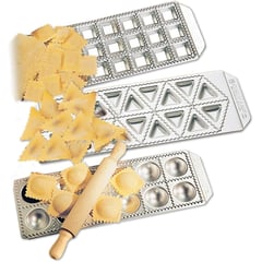 IMPERIA - Super Combo Imperia: 3 Moldes para Raviolis + Rodillo - ¡Haz Pasta Fresca como un Chef!