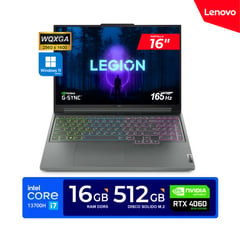 LAPTOP LEGION SLIM 5 16" WQXGA IPS Core i7-13700H 2.4/5.0GHz 16GB DDR5 512GB RTX 4060 8G W11