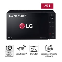 LG - Horno Microondas MH6536GIS 25L con EasyClean