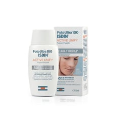 ISDIN - FotoUltra ACTIVE UNIFY SPF50+ 50ML - Bloqueador solar facial para manchas sin color