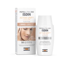 ISDIN - FotoUltra ACTIVE UNIFY COLOR SPF50+ 50ML - Bloqueador solar facial para manchas con color