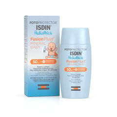 ISDIN - Fotoprotector Fusion Fluid MINERAL BABY SPF50 50ML - Bloqueador solar facial para niños