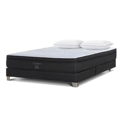 ROSEN - Cama Box Tarima Tempo Queen + 2 Almohadas Memory Max