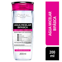 LOREAL PARIS - Agua micelar desmaquillante Bifásica 200 ml