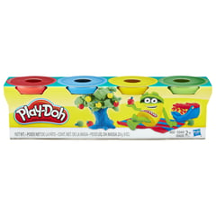 PLAY DOH - Masas y Plastilinas Core Pack de 4 latas roja, amarilla, azul y verde