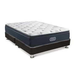 BEAUTYREST SIMMONS - Cama Box Tarima Silver Pt King + 2 Almohadas