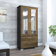 TUHOME - Vitrina Classic 2 Puertas 2 Cajones