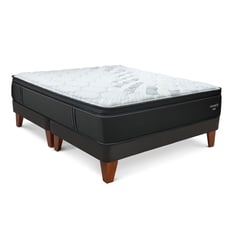 DRIMER - Cama Europea Gold Futurepedic Queen + 2 Almohadas