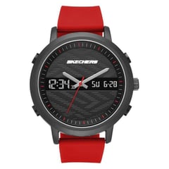 SKECHERS - Reloj Análogo SR5073 Silicona Rojo