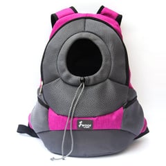 WOOF AND LOVE - Mochila Transportador de Mascotas - Rosado M