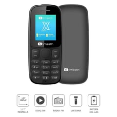 SMOOTH - Teléfono Movil Snapx 2g Dual Sim Radio Fm Negro