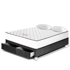 PARAISO - Cama Con Cajones Per 2 Plz  + 2 Almohadas + Protector