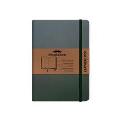 MOUSTACHINE - Libreta Classic Leather Look Mediana Blanco - Verde