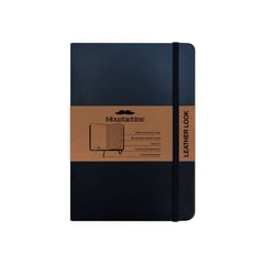 MOUSTACHINE - Libreta Classic Leather Look Pocket Cuadriculado - Negro