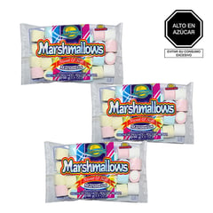 GUANDY - Pack x 3 Marshmallows Bicolor 100gr