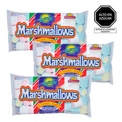 GUANDY - Pack x 3 Marshmallows Bicolor 255gr