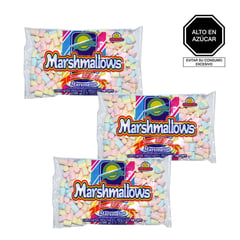 GUANDY - Pack x 3 Marshmallows Mini Color 100gr