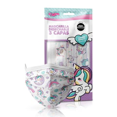 GELATTI - Pack x 3 Mascarillas Descartables Unicornio