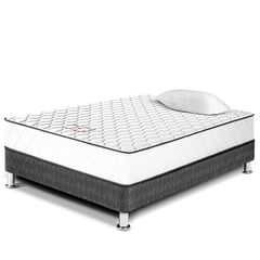 PARAISO - Cama Box Tarima Per 1.5 Plz + 1 Almohada + Protector