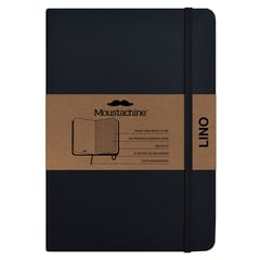 MOUSTACHINE - Libreta Classic Mediano Cuadriculado Negro