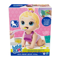 BABY ALIVE - Muñeca Bebé Hora de Comer Rubia