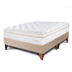 PARAISO - Cama Europea Royal Dynasty Queen + 2 Almohadas Viscoelásticas + Protector