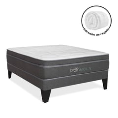 DROM - Cama Europea Moln 2 Plz + 2 Almohadas Viscoelásticas + Protector.